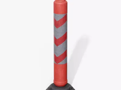 Safety Delineator Post Low-poly 3D model