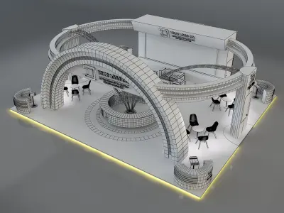Booth Exhibition Stand a650 3D model