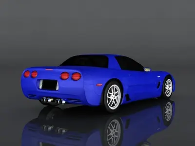 Chevrolet Corvette Z06 Low-poly 3D model
