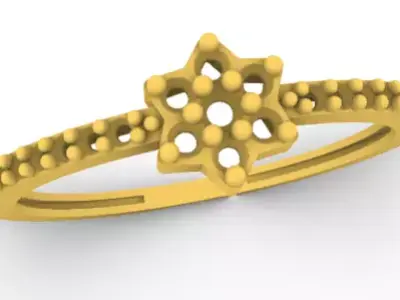 Star woman ring 3D print model