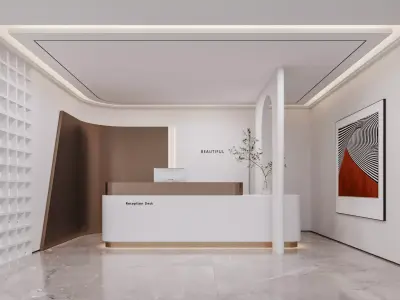 Modern reception lobby 3D model