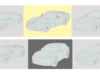 Low-Poly Car Pack 004 - Performance Powerhouses