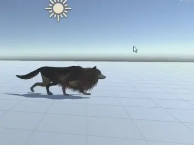 Wolf Rigged Low-poly and Game-Ready  Low-poly 3D model