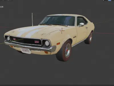 AMC AMX 1968  3D model