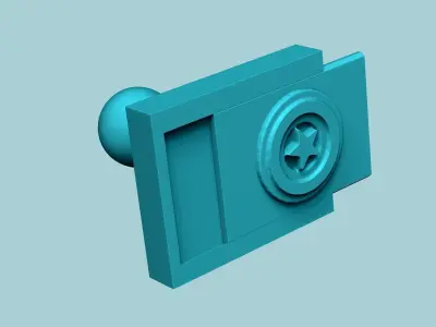 Stamp 110 - Captain America - Fondant Decoration Maker Toy 3D print model
