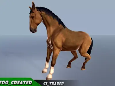 Horse Rigged-Animated 3D Model 3D model