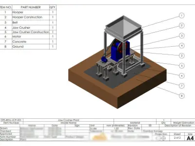 Jaw Crusher Plant Free 3D model