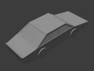 Extremely simple car model 3D model
