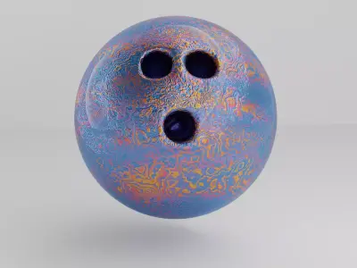 Bowling Ball Artistic 3D model