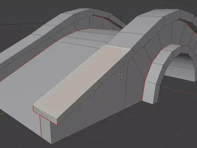  stone bridge - Puente de piedra Low-poly 3D model