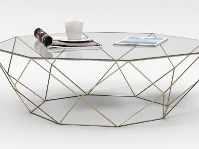 Octagon Coffee Table 3D model