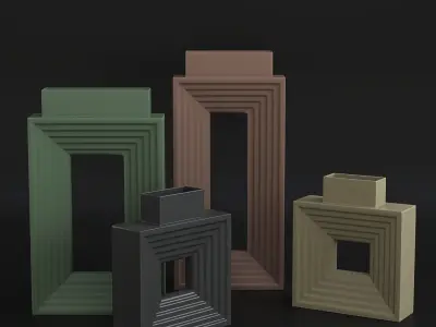 Vase 3D print model 3D model