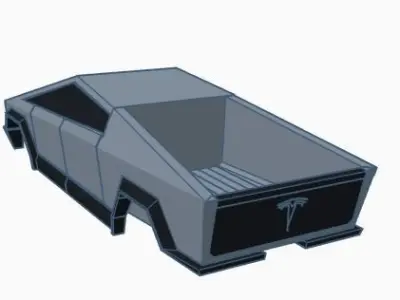Tesla cybertruck 313 mm wheelbase 3D print model