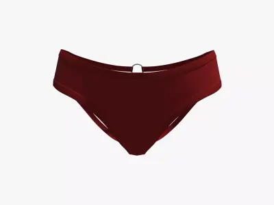 Lingerie burgundy bikini bottom 3D model