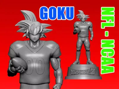 GOKU - NCAA - NFL AMERICAN FOOTBALL - 3D PRINT 3D print model