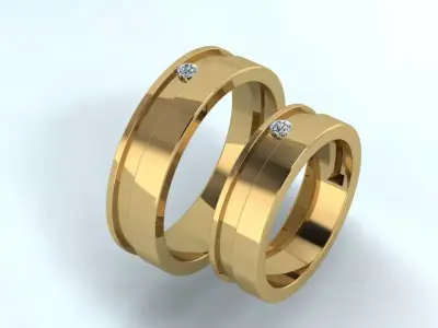 Wedding ring luxury 3D print model