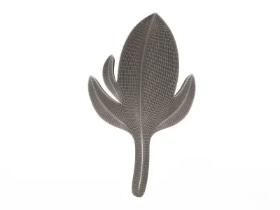 Leave Carving Plaster Molding Decoration 2 Low-poly 3D model