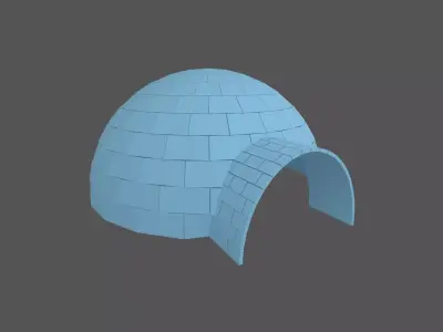 Igloo v1 003 Low-poly 3D model