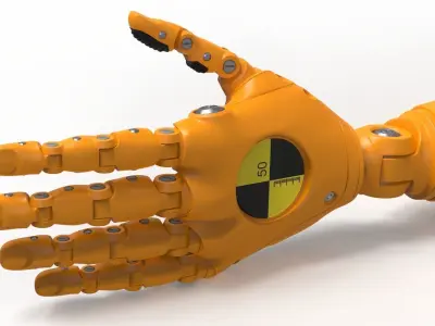 Crash Test Dummy  Robot Android mechanical hand 3D model