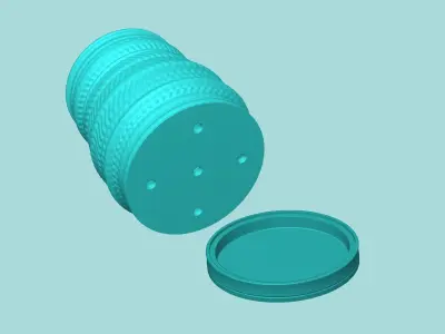 Vase 09 with Plate - Simple Plant Pot - Home Decor 3D print model