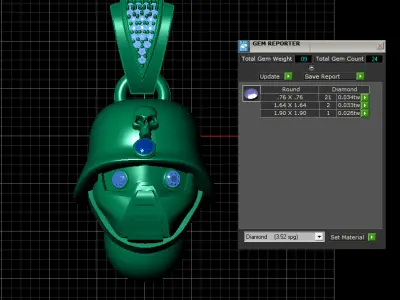robot helmet pendant  3D print model