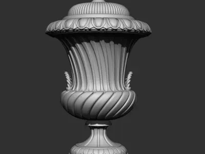 Urn with classical decoration 3D model