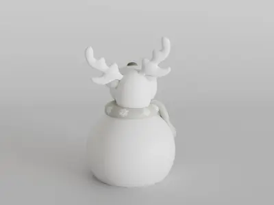 Adorable Snowman Reindeer for Christmas Decor  3D print model