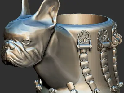 Bulldog penholder 3D print model