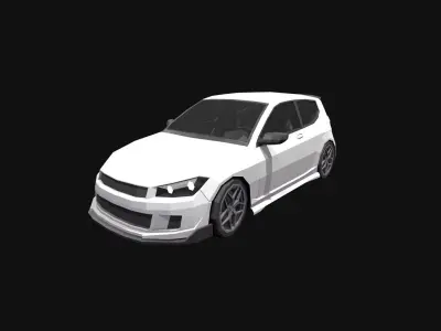 Low Poly  Customizable Cars Low-poly 3D model