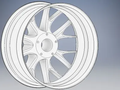 car rim Low-poly 3D model