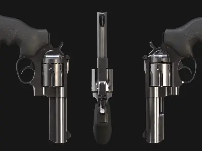RUGER GP100 Low-poly 3D model