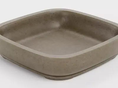 Bonsai Bowl V2 - Ceramic Pot Low-poly 3D model