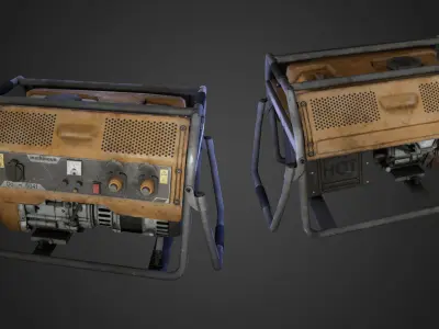 Generator and Canister  Low-poly 3D model