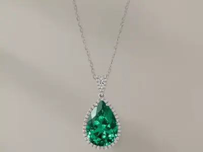 Emerald Halo Elegance 3D print model