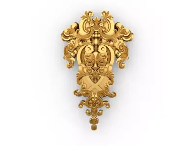 carved classic decorative ornament cnc 3d printing stl 11 3D model
