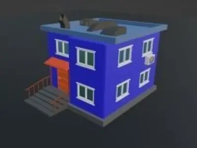 home exterior Low-poly 3D model