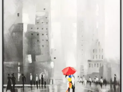 Art Frames 70- Red Umbrella 3D model