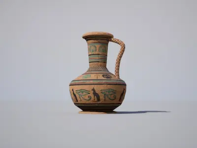 Egyptian Jar Low-poly 3D model purchase