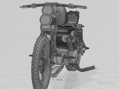 1 to 24 scale custom motorcycle 3D print model by aileen-as007
