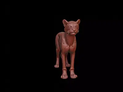 Cheetah Animal Sculpture 3D print model purchase