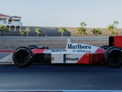 Ayrton Senna Mclaren F1 MP4 Rigged 3D model 3D model