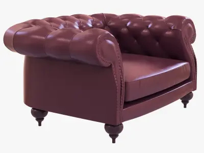 Baxter Diana Chester Armchair 3D model