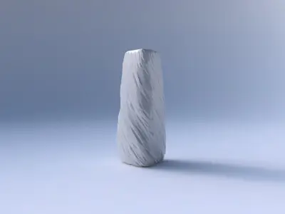 Vase triangle with twisted rocky bulges 3D print model