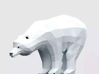 Polar Bear Low-poly 3D model