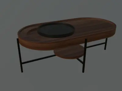 Delicate art of coffee tables Free low-poly 3D model