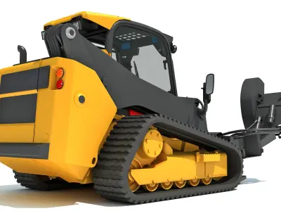 Skid Steer Stump Grinder Cutter 3D model