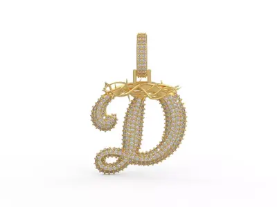 D pendant Crown of Thorns 3D print model