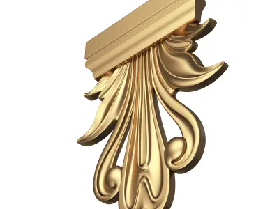 Carved Corbel 014 Low-poly 3D model