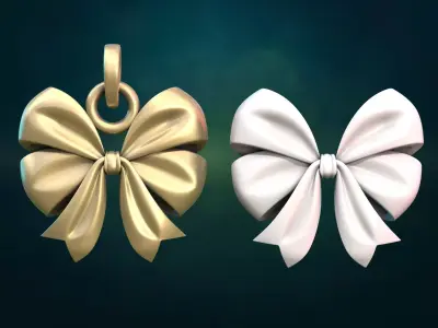Double Bow ribbon 3D print model