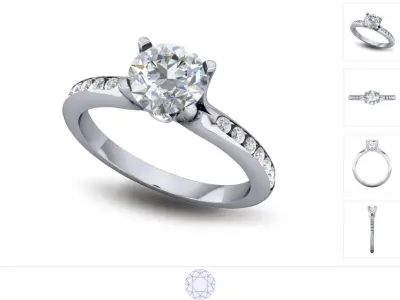 Women ring 3dm stl render detail 3D print model 5